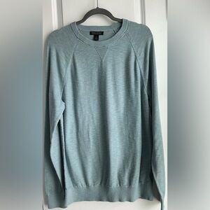 Banana Republic Men’s Organic Cotton Raglan Sweater Stone Blue (Size L/Tall)